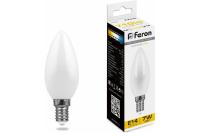 Лампа светодиод. FERON LB-570 свеча LED 9Вт Е14 4000К 25799