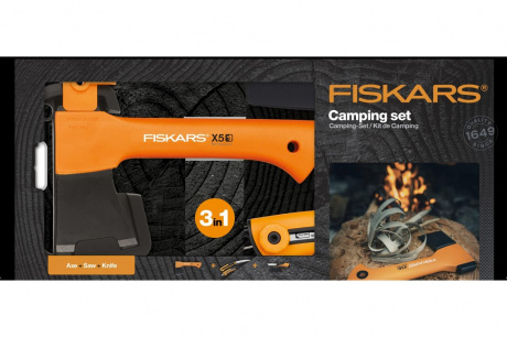 Купить Набор Fiskars: Топор Х5 + пила + универсальный нож фото №5