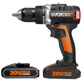 Купить Дрель аккумуляторная WORX BL WX175 20V 2,0Ач кейс фото №3