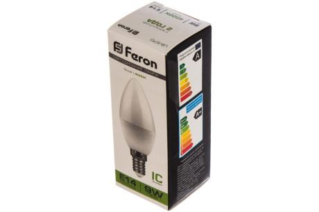Купить Лампа светодиод. FERON LB-570 свеча LED 9Вт Е14 4000К 25799 фото №4