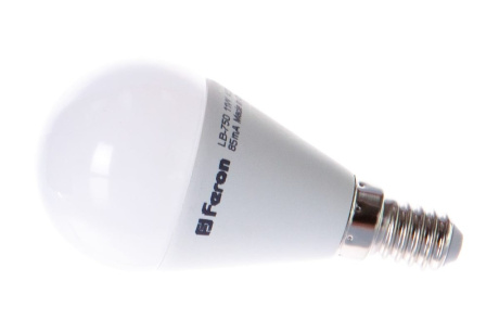 Купить Лампа светодиодная FERON LB-750 11W 230V E14 G45 шар 4000K 935lm 45*90mm 25947 фото №3
