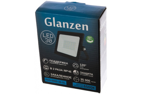 Купить Прожектор светодиодный GLANZEN FAD-0003-30 SL фото №4