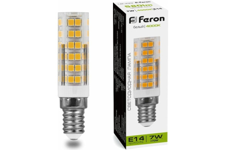 Купить Лампа светодиод. FERON LB-433 7W 230V E14 4000K 16x65mm  для холодильников фото №1